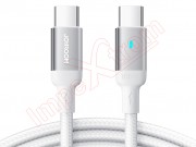 high-quality-white-data-cable-joyroom-s-cc100a10-with-100w-fast-charging-with-usb-type-c-connector-to-usb-type-c-connector-1-2m-length-in-blister