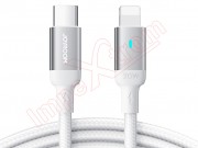 high-quality-white-data-cable-joyroom-s-cl020a10-with-20w-fast-charging-with-usb-type-c-connector-to-lightning-connector-2m-length-in-blister