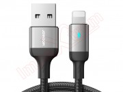 high-quality-black-data-cable-joyroom-s-ul012a10-with-2-4a-fast-charging-with-usb-a-connector-to-lightning-connector-2m-length-in-blister