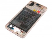 front-service-pack-housing-with-pink-gold-frame-and-side-buttons-battery-vibrator-and-earspeaker-for-huawei-p20-eml-l09