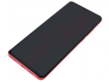 Pantalla completa Service Pack OLED negra con marco rojo / ambar para Huawei P30 Pro, VOG-L29