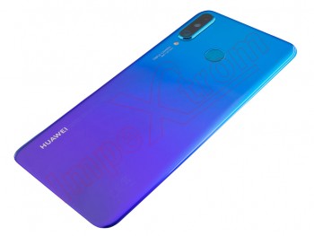 Blue battery cover Service Pack with camera and flash lens with fingerprint button for Huawei P30 Lite