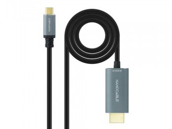 CABLE CONVERSOR USB-C/M A HDMI/M 4K@60HZ 1.8M NEGRO NANOCABLE
