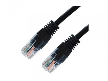 CABLE RED LATIGUILLO RJ45 CAT.6 UTP AWG24,0.5M NEGRO NANOCABLE