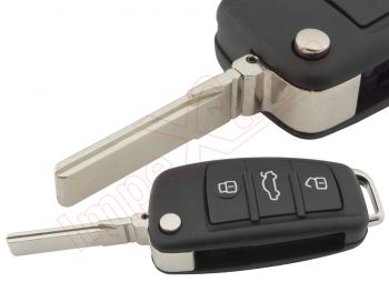Producto Genérico – Telemando de 3 botones 8E0 837 220Q para vehículos Audi, con espadín de emergencia