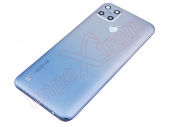 Water blue battery cover Service Pack for Realme C25, RMX3193