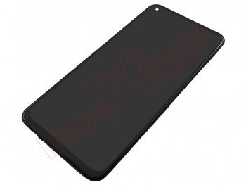 Pantalla completa Service Pack IPS LCD negra con marco para Xiaomi Redmi Note 9T 5G, M2007J22G, J22 / Xiaomi Redmi Note 9 5G, M2007J22C