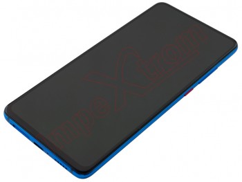 Pantalla completa AMOLED negra con marco azul glaciar "glacier blue" para Xiaomi Mi 9T / Xiaomi MI 9T Pro / Redmi K20 - Calidad PREMIUM. Calidad PREMIUM