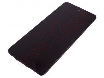 Pantalla completa Service Pack IPS negra (mineral gray) con carcasa frontal para Motorola Moto G32, XT2235