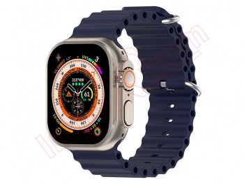 Correa de silicona azul (midnight blue) para reloj inteligente Apple Watch Ultra 49mm, A2684