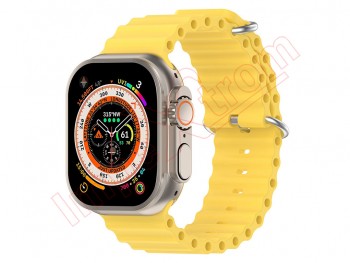 Yellow silicone band for smartwatch Apple Watch Ultra 49mm, A2684