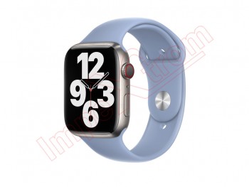 Correa de silicona azul (blue fog) para reloj inteligente Apple Watch Series 7/8 de 41mm