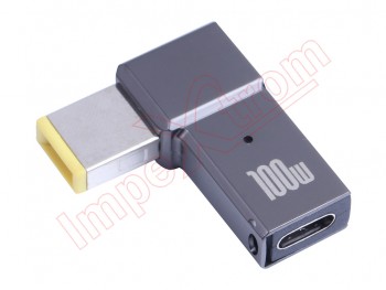 100W USB-C / Type-C Female to Big Square Computer Charging Adapter for Lenovo