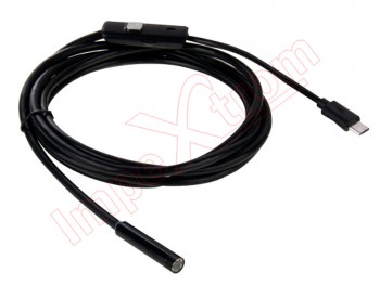 Waterproof micro USB endoscope with 6 LEDS, 1 m