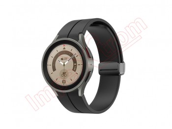 Black silicone band for smartwatch Samsung Galaxy Watch5 40mm / Watch5 Pro
