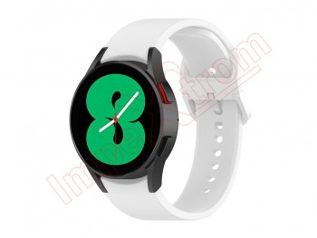 White silicone S size band for smartwatch Samsung Galaxy Watch5 40mm, SM-R905F