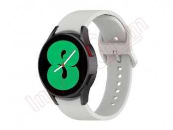 Correa gris/plateada de silicona tamaño L para reloj inteligente Samsung Galaxy Watch5 44mm, SM-R915F