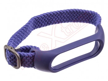 Nylon blue bracelet / strap / armband for Xiaomi Mi Band 3 / 4 / 5 / 6