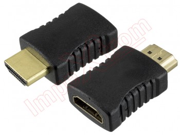 Black adapter for female HDMI to male HDMI
