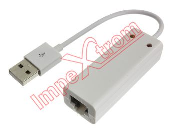 Adaptador LAN USB 2.0 blanco-blanca en blíster