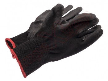 Black full grain leather gloves size S