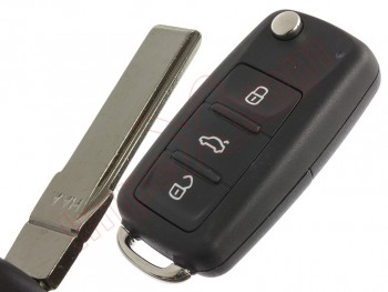 Volkswagen VW remote control references: 5K0.837.202.AD and 5K0.959.753.AB from 2009 onwards, 3 buttons