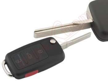Producto Genérico - Carcasa llave para Telemando Volkswagen y Audi de 3 botones