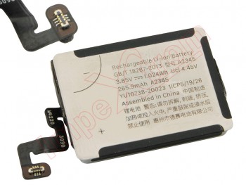 Batería genérica A2345 para Apple Watch 6 40mm, A2291 / A2375 - 265,9 mAh / 3,85 V / 1,0224 Wh / Li-ion