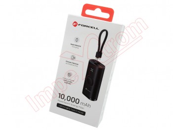 Batería externa / powerbank negra Forcell F-Energy F10k1 de 10.000 mAh compatible con Apple Watch
