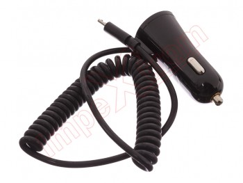 Cargador negro Blue Star de coche con conector de carga micro USB y entrada USB - 4.3V / 3A