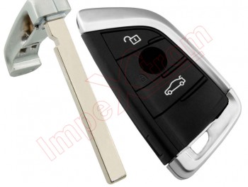 Producto Genérico - Telemando 3 botones 433 Mhz FSK "Smart Key" llave inteligente para BMW, con espadín de emergencia
