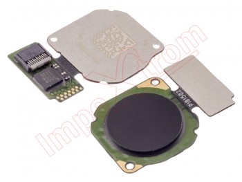 Cable flex con botón lector / sensor de huellas negro para Huawei P Smart, FIG-LX1