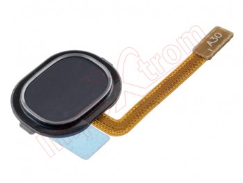 Cable flex con botón lector / sensor de huellas negro para Samsung Galaxy A30, SM-A305F