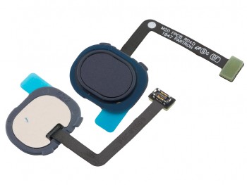 Cable flex con botón lector / sensor de huellas azul para Samsung Galaxy M20 (SM-M205FN)