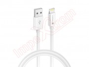 forcell-c703-usb-to-lightning-data-cable-white-fast-charge-12w-2-4a-1-metre-in-blister-pack