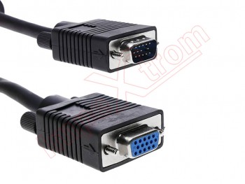 Three meter VGA cable with male (HD15) and female (HD15) connectors