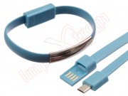 pulsera-y-cable-de-datos-de-usb-a-micro-usb-azul