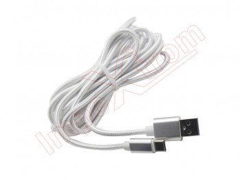 Cable blanco de 3 m de USB a USB tipo C para mando de Sony PlayStation 5