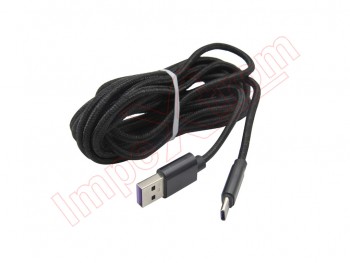 Black USB to USB type C 3m data cable for PlayStation 5