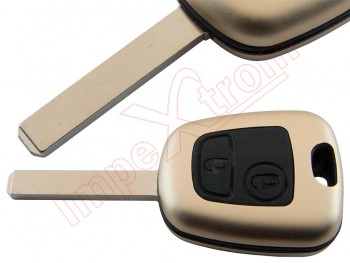 Generic Product - Ocher Aluminum Housing 2 Buttons for Citroen / Peugeot