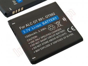 Generic TLiB32A battery for Alcatel OT991, OneTouch Star Dual 6010D - 1500mAh / 3.7V / 5.6Wh / Li-ion