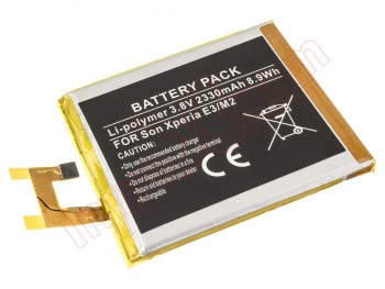 LIS1551ERPC battery generic without logo for Sony Xperia E3, D2203, D2305, D2306, para Sony Xperia M2 dual, D2302, S50H, para Sony Xperia M2 Aqua, D2403, D2406, D2303. - 2330mAh / 3.8V / 8.9WH / Li-Polymer