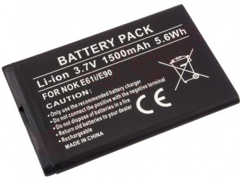 BP-4L battery generic without logo for Nokia E61, E90, N97- 1500mAh / 3.7V / 5.6WH / Li-Ion