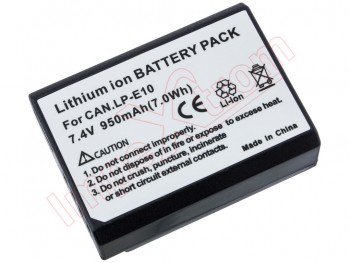 LP-E10 battery for EOS 1100D, EOS KISS X50, EOS REBEL T3 - mAh / V / WH / TIPO
