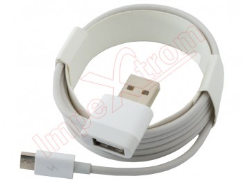 Cable de datos universal para Xiaomi de USB hembra a micro USB macho, color blanco