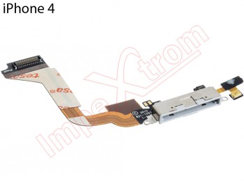 Flex y Conector de carga y accesorios para iPhone 4 blanco-blanca