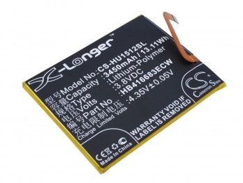 Batería genérica Cameron Sino HB416683ECW para Huawei Nexus 6P, H1512, Angler, Nexus 6P A2, Nexus 6P A1, H1511 - 3450 mAh / 3.8 V / 13.11 Wh / Li-ion