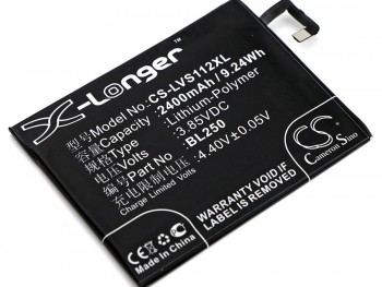 Batería genérica Cameron Sino para Lenovo Vibe S1, S1a40, S1a40 Dual SIM TD-LTE, S1c50, S1c50 Dual SIM TD-LTE