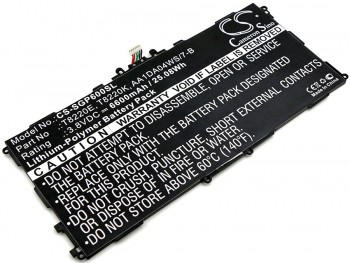 Generic T8220E / T8220K battery for Samsung SM-P600, SM-P601, SM-P605, Galaxy Note 10.1, SM-P605V - 6600 mAh / 3.8 V / 25.08 Wh / Li-ion