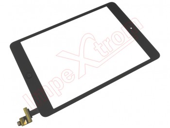 PREMIUM Black touchscreen PREMIUM quality with black button and complete connection plate for Apple iPad Mini, A1432, A1454, A1455 (2012), Apple iPad Mini 2, A1489, A1490, A1491 (2013-2014)